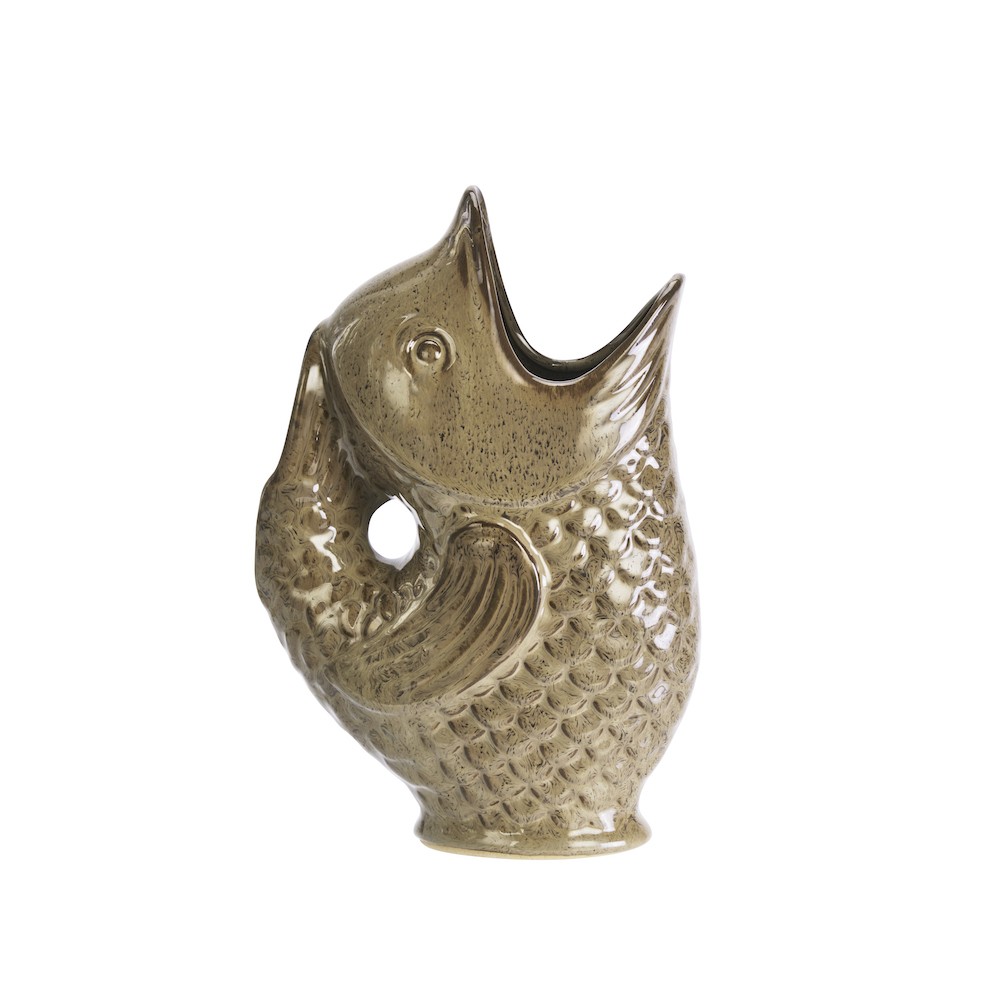 Vase poisson Taupe