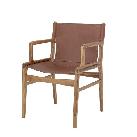 Chaise teck et cuir