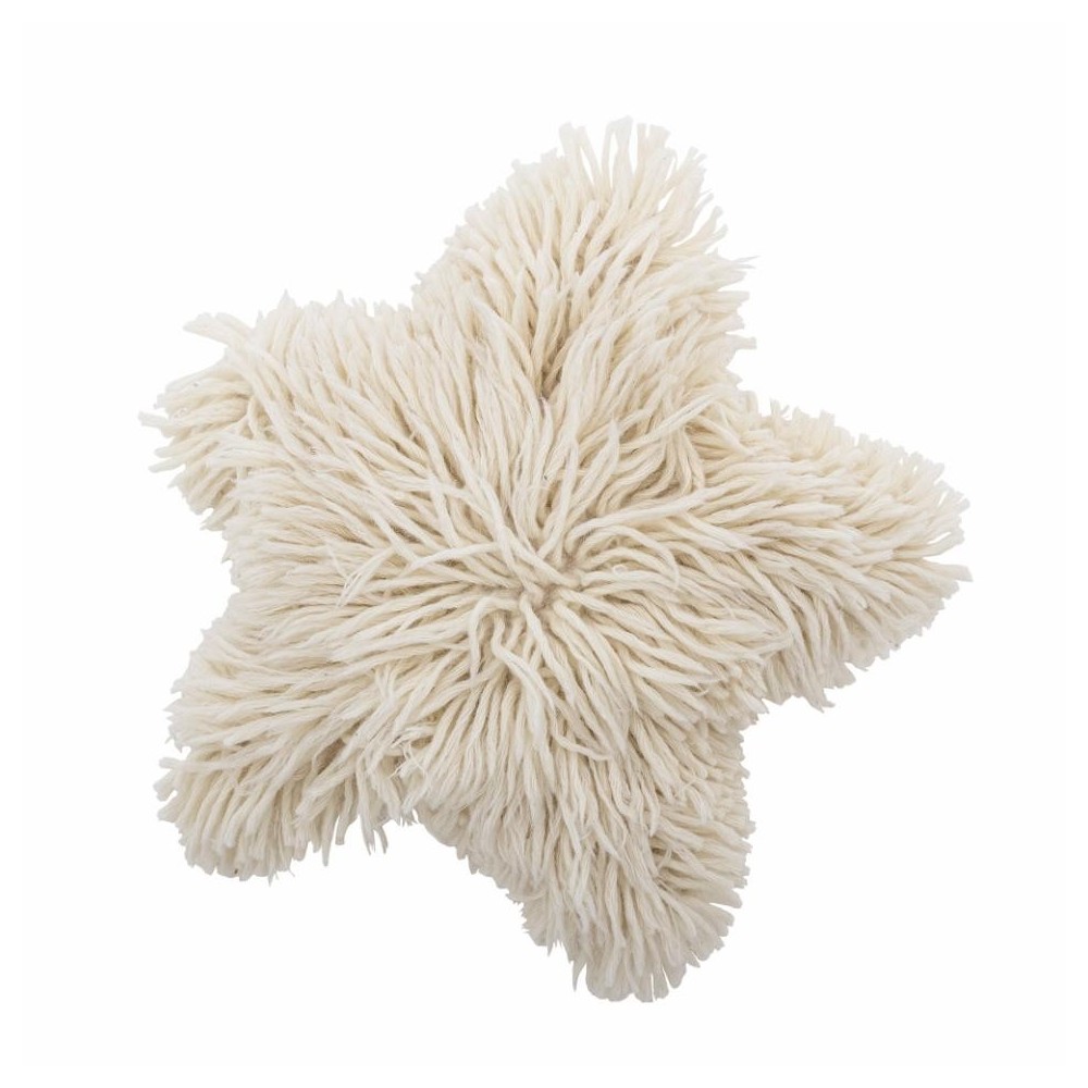 Coussin étoile à franges