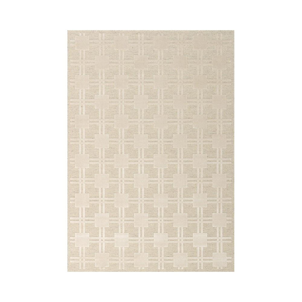 Tapis laine et viscose à motif