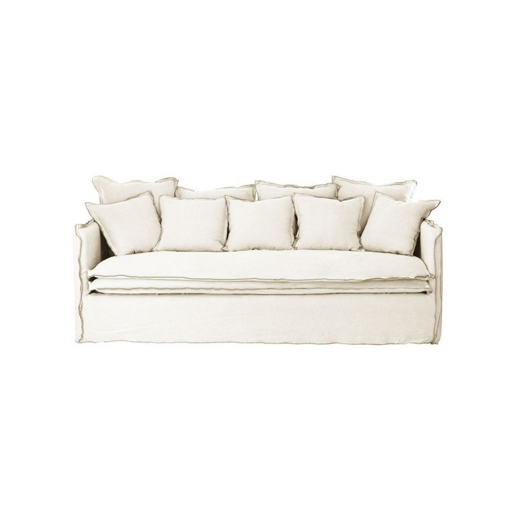 Canapé cosy lin 3pl. blanc cassé