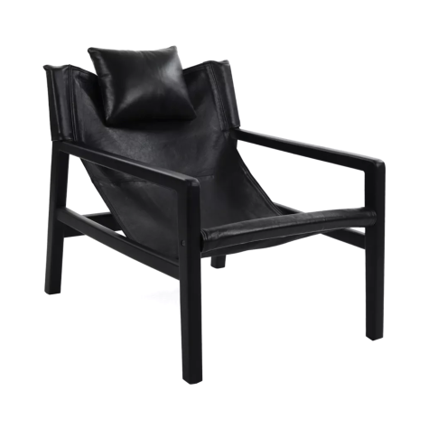 Fauteuil Siesta cuir noir