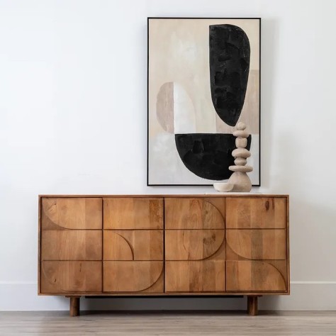 Bahut Delhi en bois de manguier 171 cm